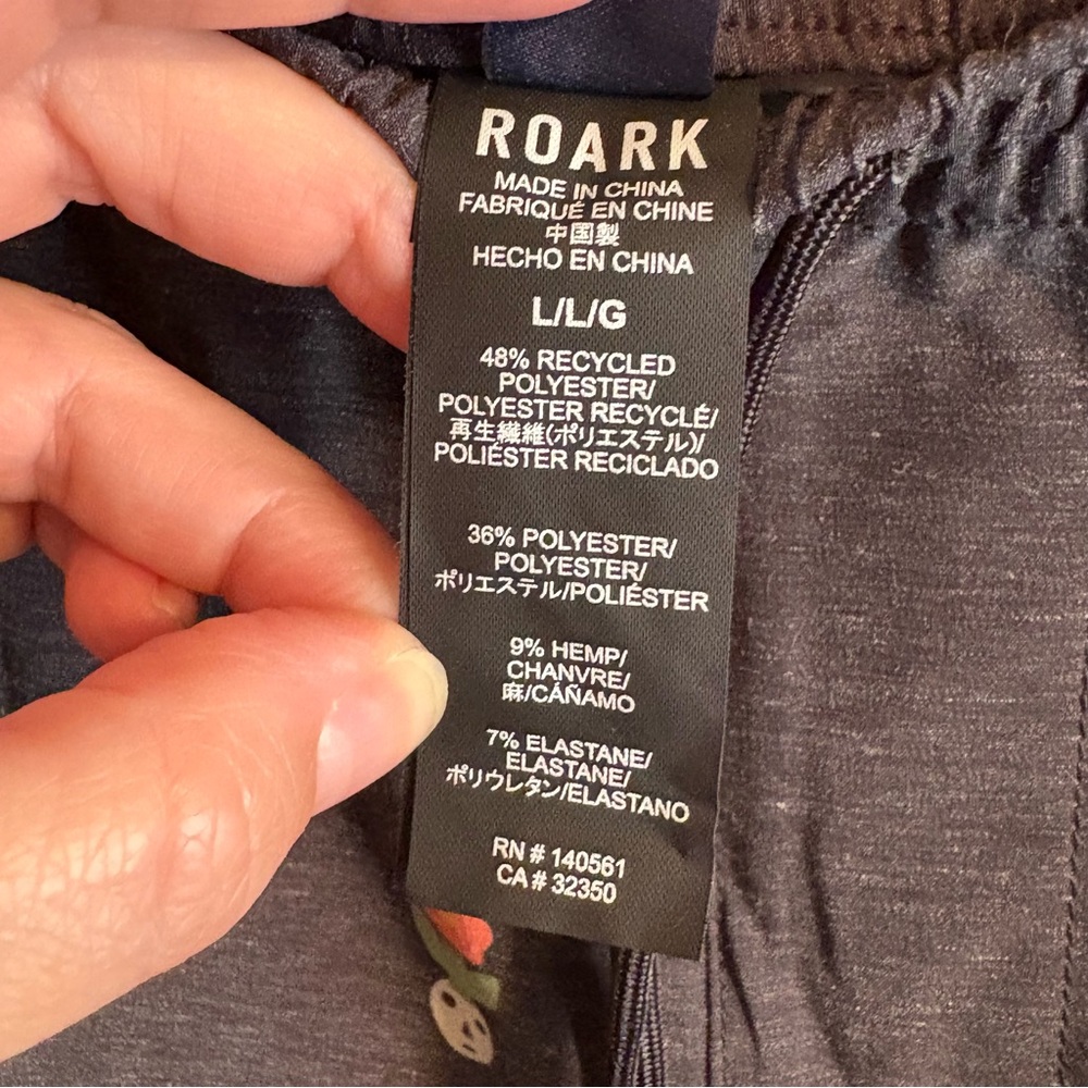 Roark Men's Charcoal Shorts with Colorful Skull and Flower Pattern - Picture 8 of 13